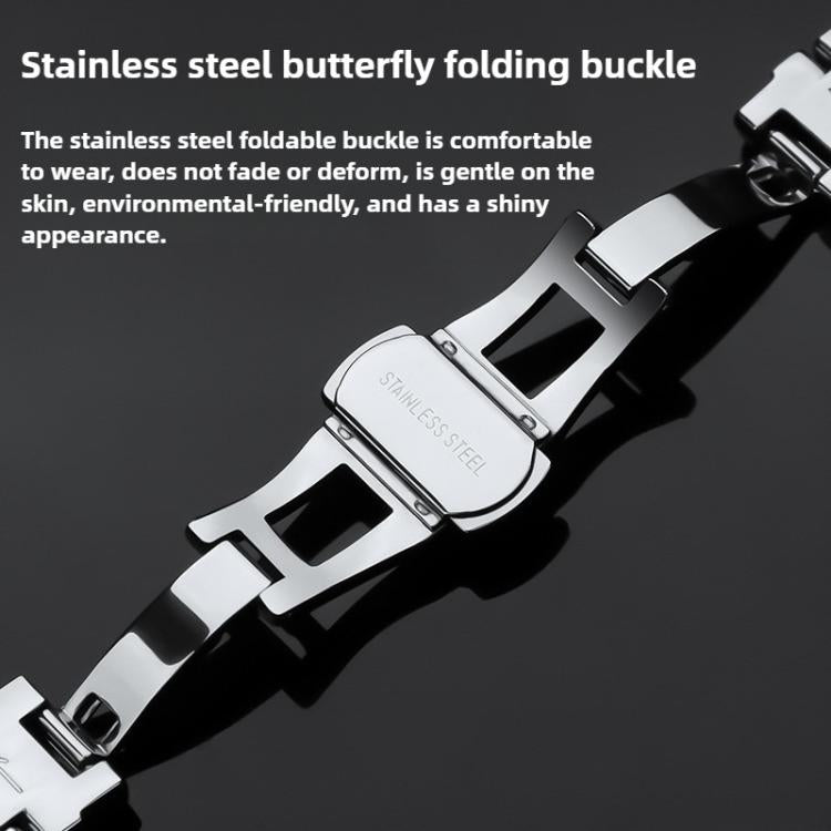 For Xiaomi Smart Band 9 / 8 Irregular Butterfly Buckle Metal Stainless Steel Watch Band(Rose Gold) - free shipping - PMC TechLife - Order now!