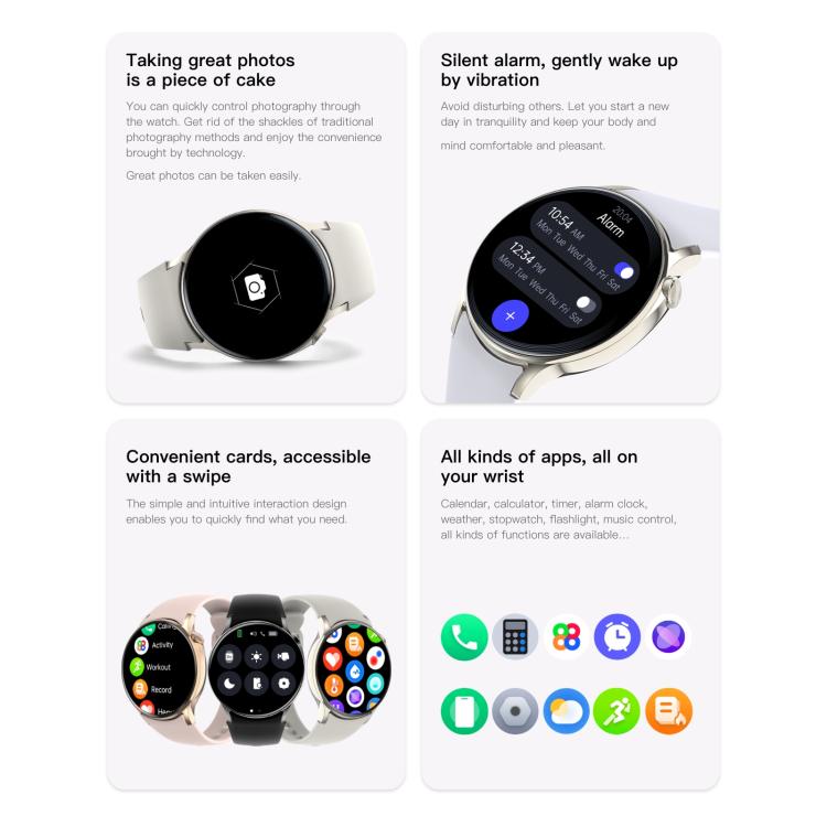 Sense 6 1.43 AMOLED Screen IP68 Waterproof Bluetooth Call Smartwatch Supports Health Monitoring(Black) - free shipping - PMC TechLife - Order now!