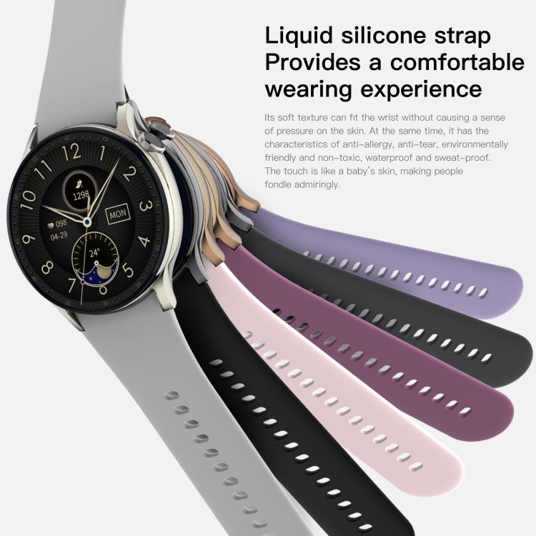 Sense 6 1.43 AMOLED Screen IP68 Waterproof Bluetooth Call Smartwatch Supports Health Monitoring(Purple) - free shipping - PMC TechLife - Order now!