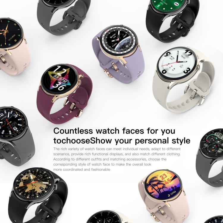 Sense 6 1.43 AMOLED Screen IP68 Waterproof Bluetooth Call Smartwatch Supports Health Monitoring(Starlight) - free shipping - PMC TechLife - Order now!