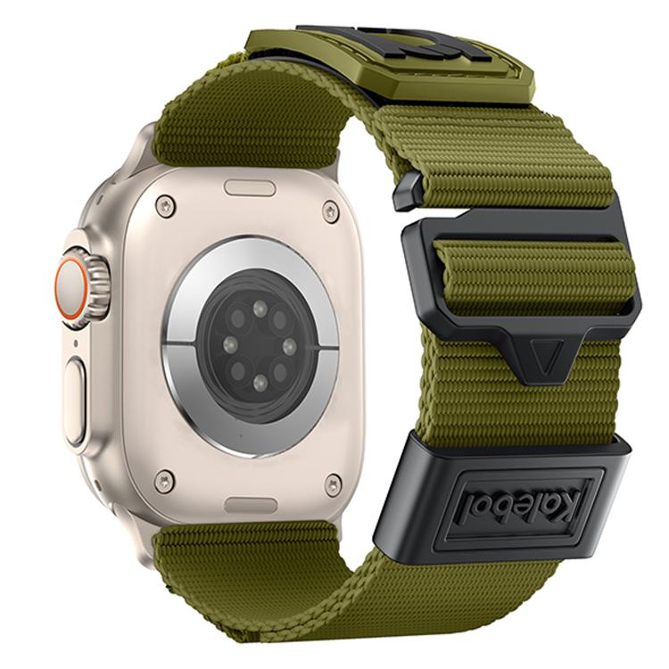 For Apple Watch 46mm / 49mm / 45mm / 44mm Kalebol Braided Nylon Sport Watch Band(Army Green) - free shipping - PMC TechLife - Order now!