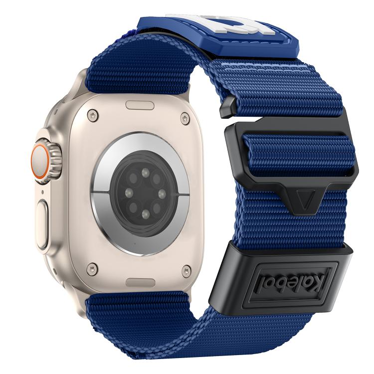 For Apple Watch 46mm / 49mm / 45mm / 44mm Kalebol Braided Nylon Sport Watch Band(Blue) - free shipping - PMC TechLife - Order now!