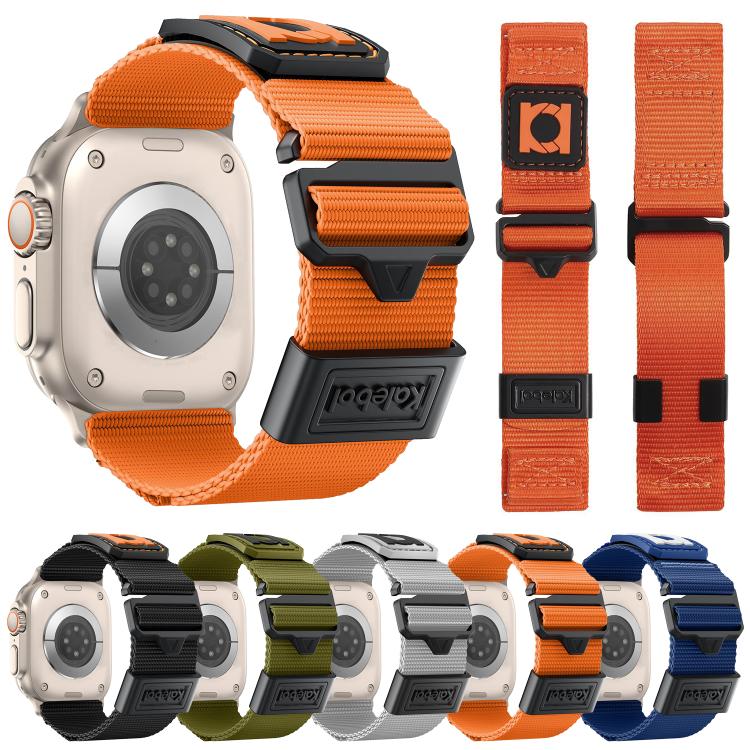 For Apple Watch 46mm / 49mm / 45mm / 44mm Kalebol Braided Nylon Sport Watch Band(Blue) - free shipping - PMC TechLife - Order now!