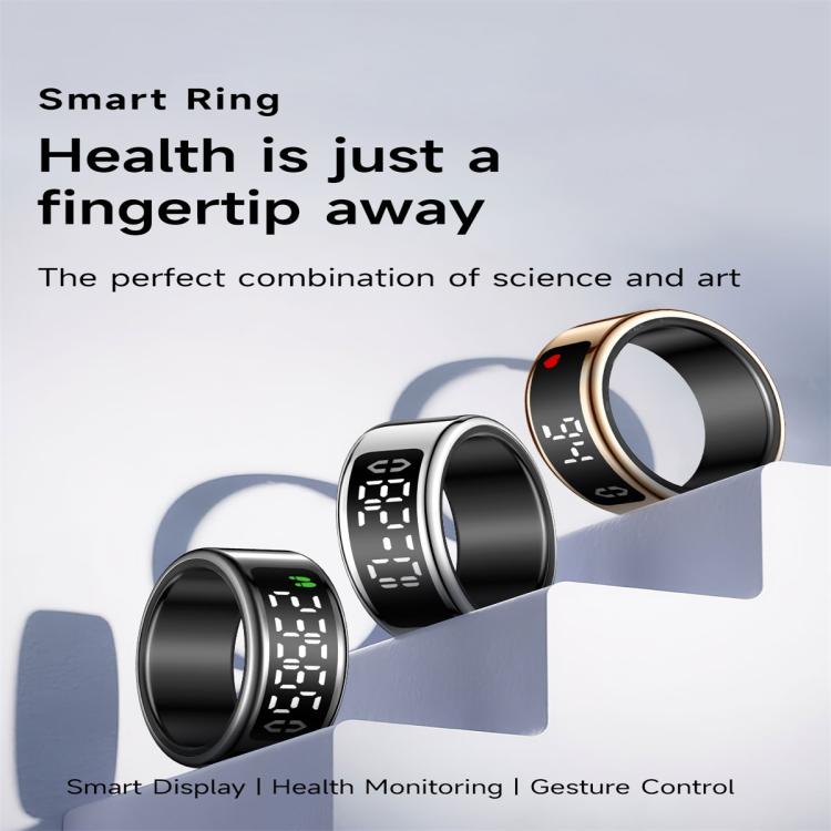 SY01 SIZE 8 Smart Ring, Support Heart Rate / Blood Oxygen / Sleep Monitoring / Multiple Sport Modes(Black) - free shipping - PMC TechLife - Order now!