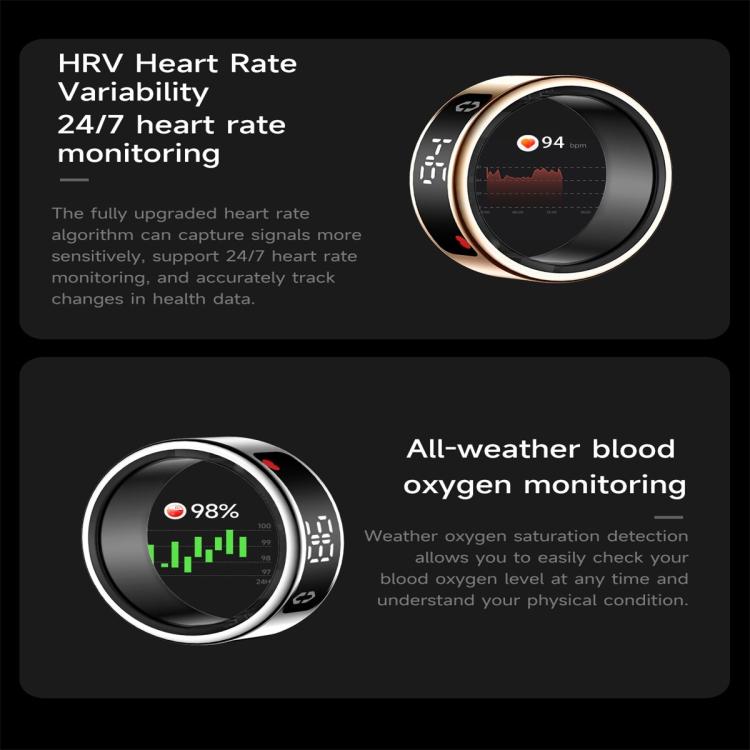 SY01 SIZE 9 Smart Ring, Support Heart Rate / Blood Oxygen / Sleep Monitoring / Multiple Sport Modes(Rose Gold) - free shipping - PMC TechLife - Order now!