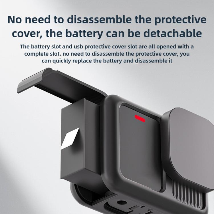 For GoPro HERO13 Black Silicone Protective Case with Wrist Strap & Lens Cover & Side Interface Cover - free shipping - PMC TechLife - Order now!