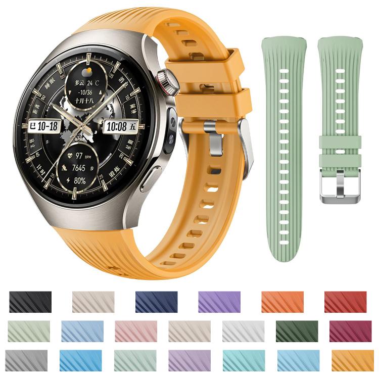 For Huawei Watch 5 46mm Vertical Silicone Watch Band(Light Green) - free shipping - PMC TechLife - Order now!