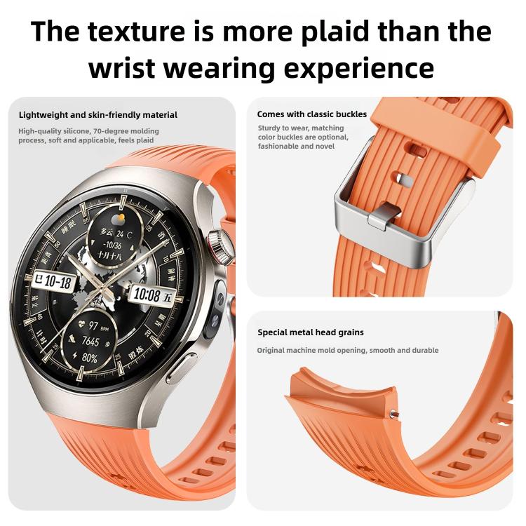 For Huawei Watch 5 46mm Vertical Silicone Watch Band(Red) - free shipping - PMC TechLife - Order now!