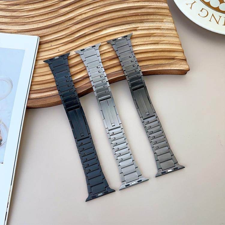 For Apple Watch 42mm / 41mm / 40mm / 38mm Curved Side Detachable Stainless Steel Watch Band(Titanium) - free shipping - PMC TechLife - Order now!