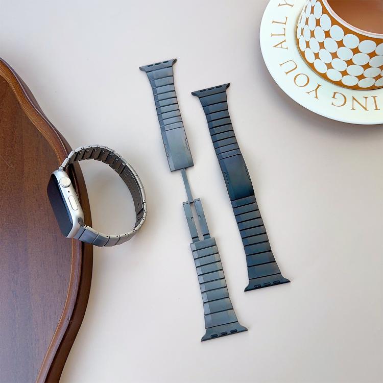 For Apple Watch 46mm / 49mm / 45mm / 44mm Curved Side Detachable Stainless Steel Watch Band(Black) - free shipping - PMC TechLife - Order now!