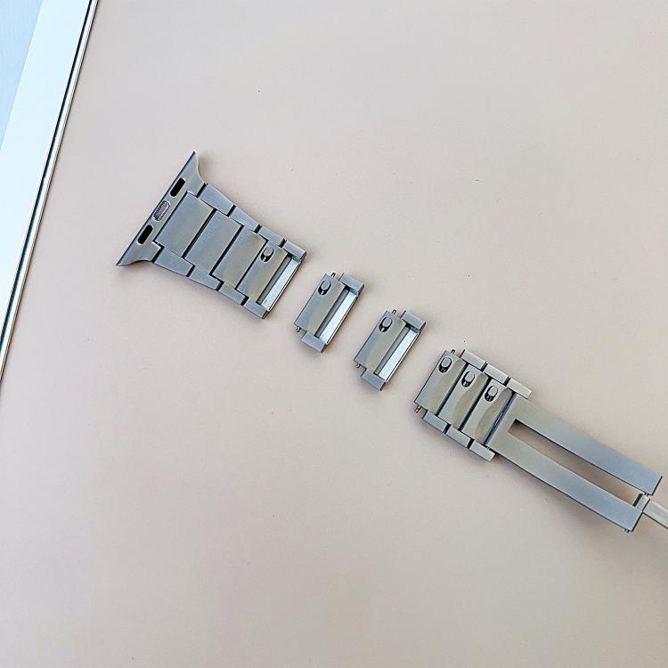 For Apple Watch 46mm / 49mm / 45mm / 44mm Curved Side Detachable Stainless Steel Watch Band(Titanium Gray) - free shipping - PMC TechLife - Order now!