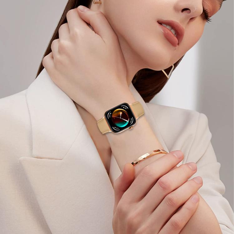 For Huawei Watch Fit 4 / Fit 4 Pro / Fit 3 Lychee Texture Rose Gold Turtle Back Buckle Leather Watch Band(Green) - free shipping - PMC TechLife - Order now!