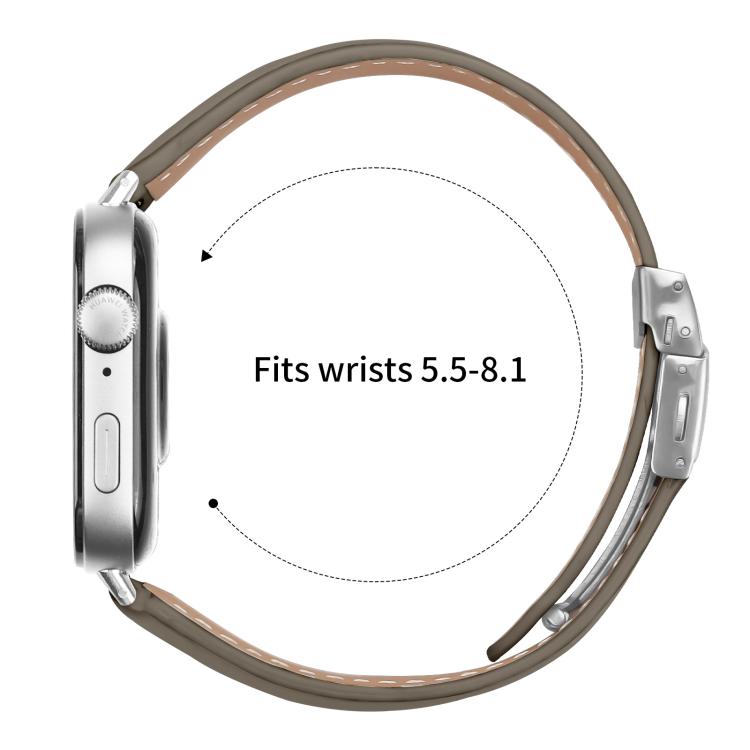 For Huawei Watch Fit 4 / Fit 4 Pro / Fit 3 Lychee Texture Silver Turtle Back Buckle Leather Watch Band(Gray) - free shipping - PMC TechLife - Order now!