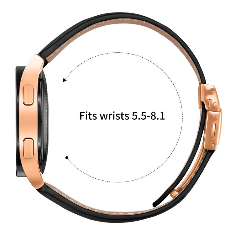 20mm Lychee Texture Rose Gold Turtle Back Buckle Leather Watch Band(Green) - free shipping - PMC TechLife - Order now!