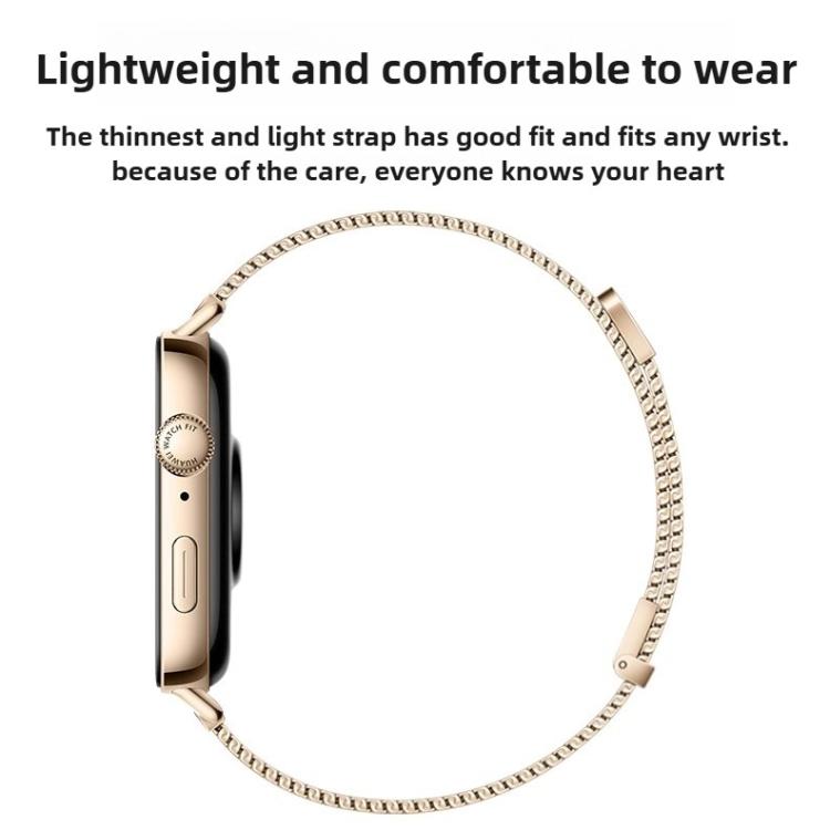 For Huawei Watch Fit 4 Pro / Fit 4 / Fit 3 Milanese Magnetic Metal Watch Band(Gold) - free shipping - PMC TechLife - Order now!