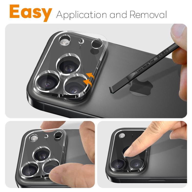 For iPhone 17 Pro 2pcs NORTHJO Camera Lens Protector 3D HD Tempered Glass Film(Clear) - iPhone 17 Pro Tempered Glass by NORTHJO | Online Shopping South Africa | PMC TechLife | Buy Now Pay Later Mobicred