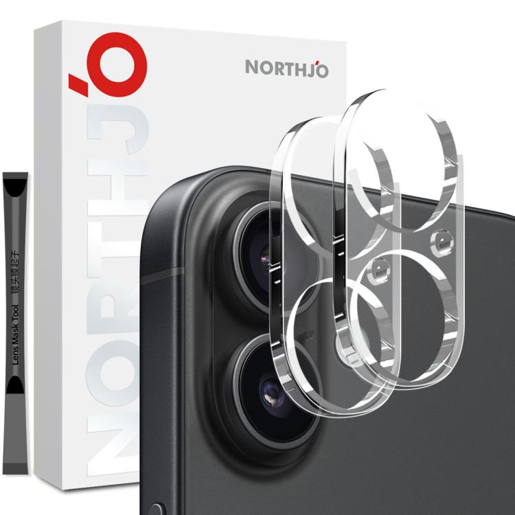 For iPhone 17 2pcs NORTHJO Camera Lens Protector 3D HD Tempered Glass Film(Clear) - iPhone 17 Tempered Glass by NORTHJO | Online Shopping South Africa | PMC TechLife | Buy Now Pay Later Mobicred