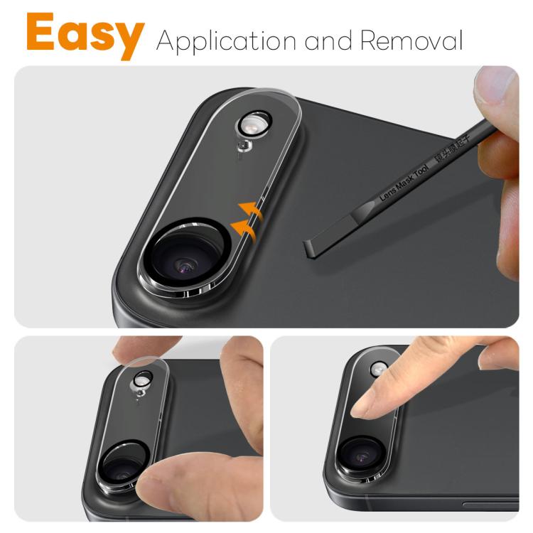 For iPhone 17 Air 2pcs NORTHJO Camera Lens Protector 3D Night Shot Tempered Glass Film(Black) - iPhone 17 Air Tempered Glass by NORTHJO | Online Shopping South Africa | PMC TechLife | Buy Now Pay Later Mobicred