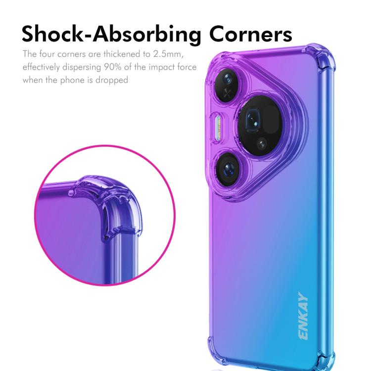 For Huawei Pura 80 Pro / 80 Pro+ ENKAY Hat-Prince Gradient Airbag TPU Phone Case(Purple Blue) - free shipping - PMC TechLife - Order now!