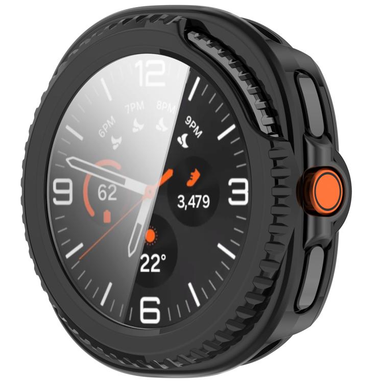 For Samsung Galaxy Watch8 Classic 46mm Tempered Film Integrated PC Watch Cover(Glossy Black) - free shipping - PMC TechLife - Order now!