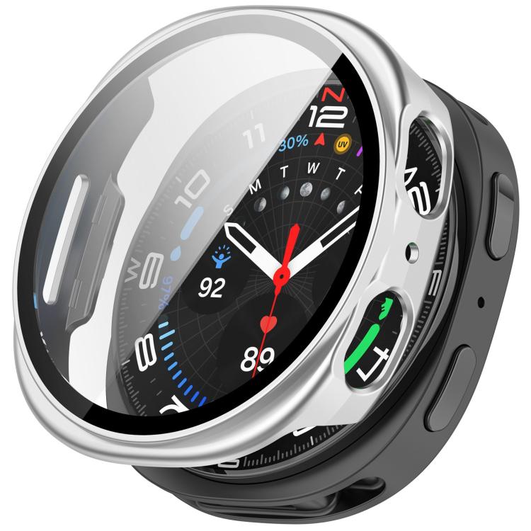 For Samsung Galaxy Watch 8 40mm Tempered Film Integrated PC Watch Cover(Frosted Silver) - free shipping - PMC TechLife - Order now!