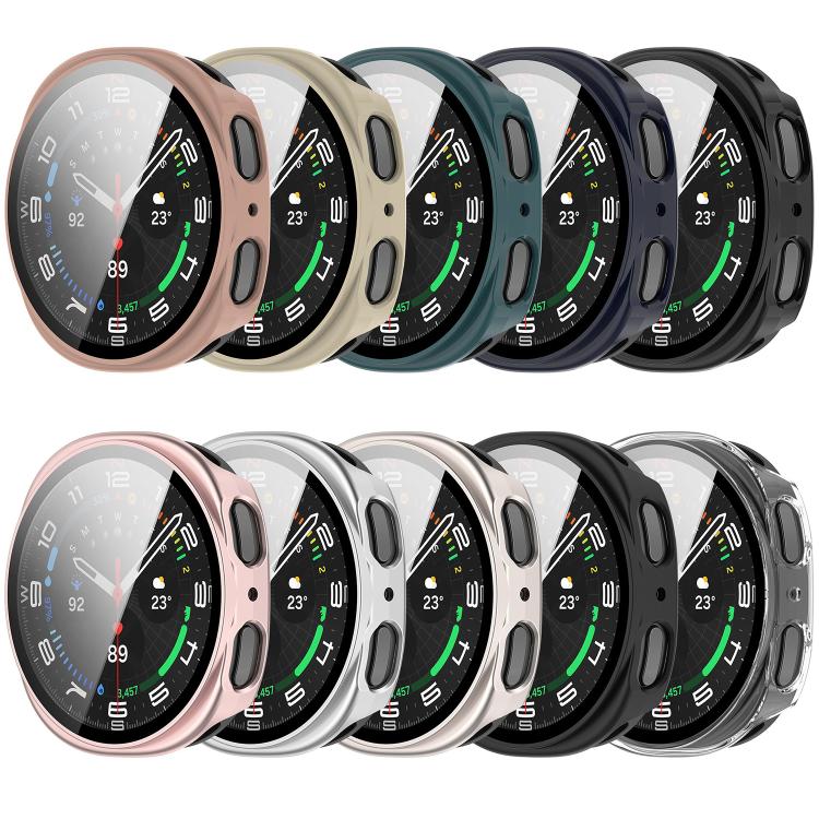 For Samsung Galaxy Watch 8 44mm Tempered Film Integrated PC Watch Cover(Frosted Starlight) - free shipping - PMC TechLife - Order now!