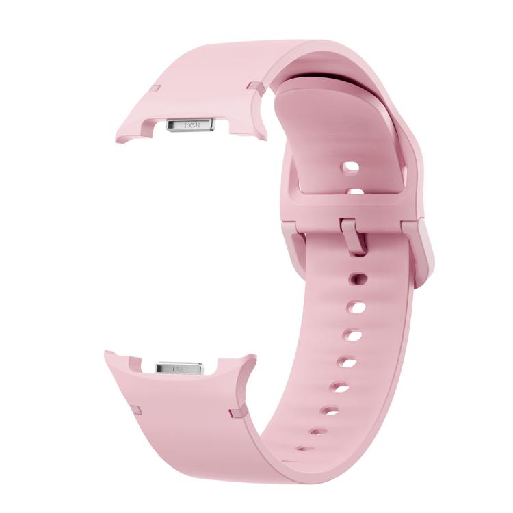 For Samsung Galaxy Watch8 / Watch8 Classic Solid Color Stitched Silicone Watch Band, Size:S(Light Pink) - free shipping - PMC TechLife - Order now!