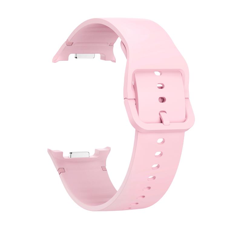 For Samsung Galaxy Watch8 / Watch8 Classic Solid Color Stitched Silicone Watch Band, Size:S(Light Pink) - free shipping - PMC TechLife - Order now!