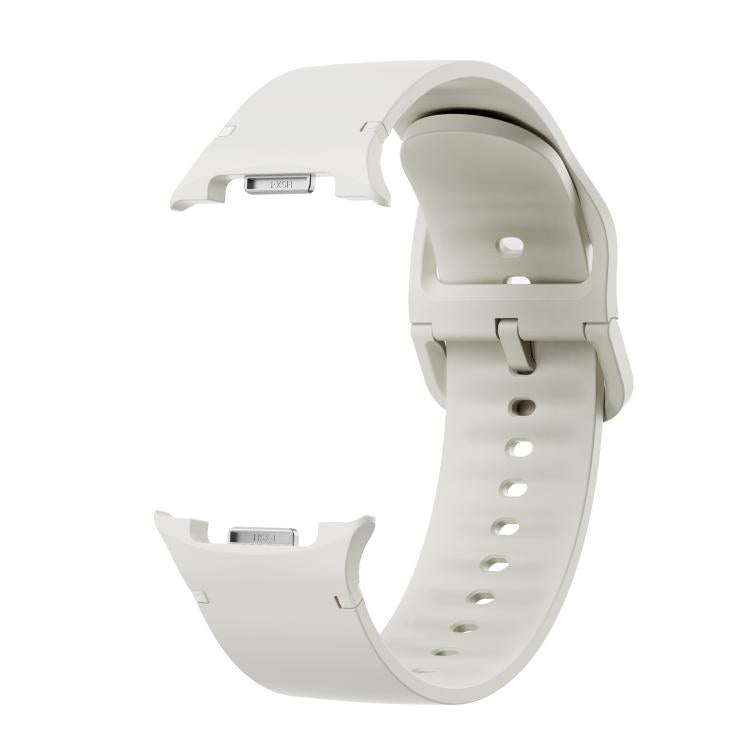 For Samsung Galaxy Watch8 / Watch8 Classic Solid Color Stitched Silicone Watch Band, Size:M(Beige) - free shipping - PMC TechLife - Order now!