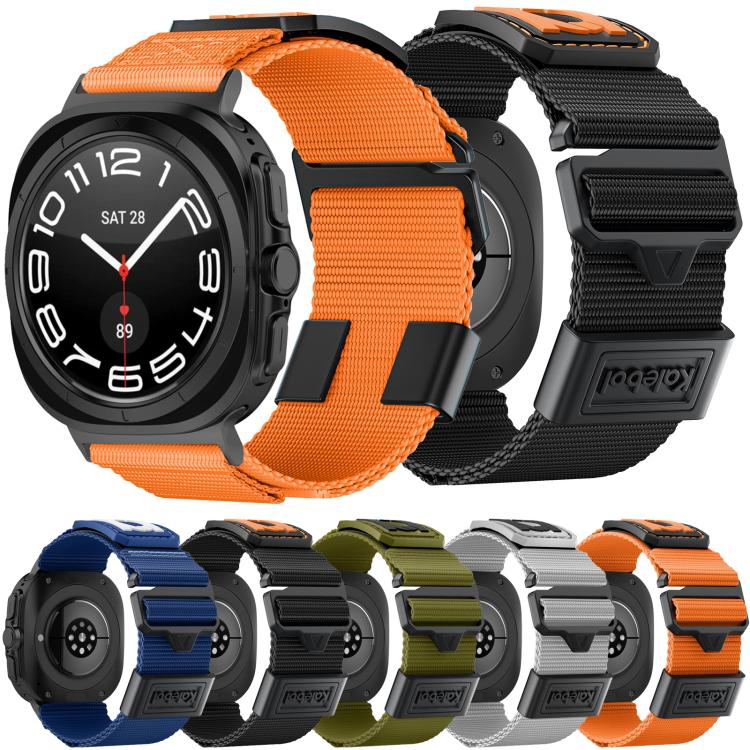 For Samsung Galaxy Watch Ultra 47mm / Ultra 2025 Kalebol Braided Nylon Sport Watch Band(Gray) - free shipping - PMC TechLife - Order now!