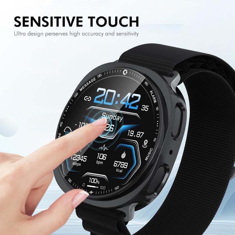 For Samsung Galaxy Watch8 44mm ENKAY Hat-Prince Full Coverage Electroplated Soft TPU Case with Screen Protection(Black) - free shipping - PMC TechLife - Order now!