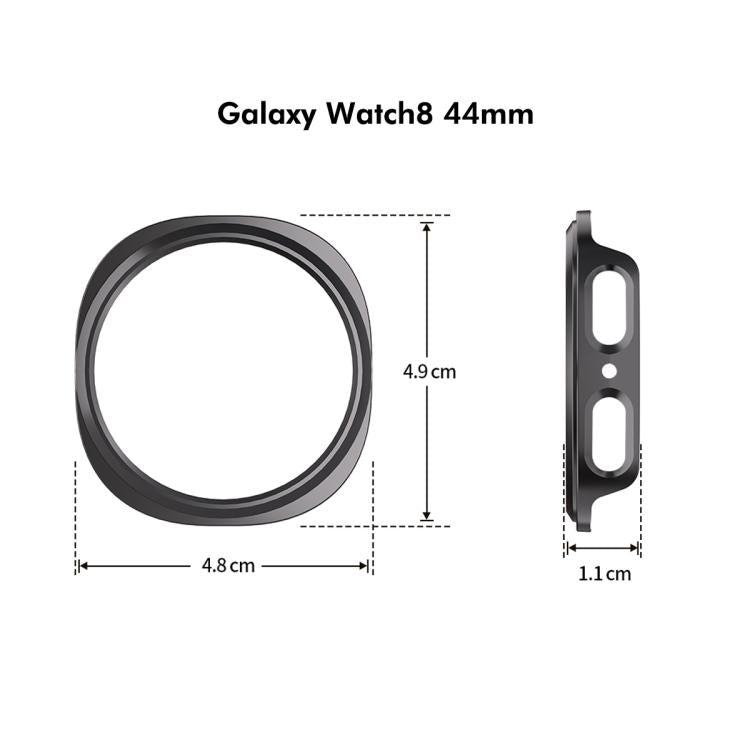 For Samsung Galaxy Watch8 44mm ENKAY Hat-Prince Full Coverage Tempered Glass Film Integrated PC Watch Case(Black) - free shipping - PMC TechLife - Order now!