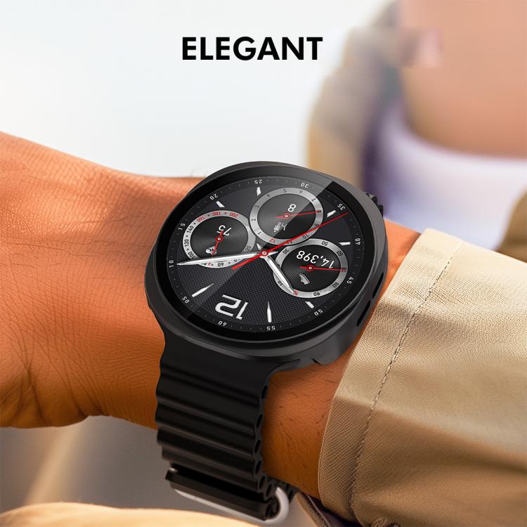 For Samsung Galaxy Watch8 40mm ENKAY Hat-Prince Full Coverage Tempered Glass Film Integrated PC Watch Case(Sand Pink) - free shipping - PMC TechLife - Order now!