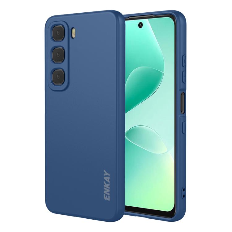 For Infinix Hot 60 / Hot 60i ENKAY Liquid Silicone Soft Shockproof Phone Case(Dark Blue) - free shipping - PMC TechLife - Order now!