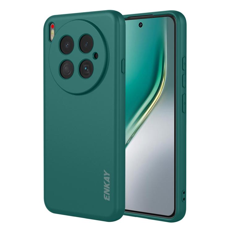 For Tecno Camon 40 Premier ENKAY Liquid Silicone Soft Shockproof Phone Case(Dark Green) - free shipping - PMC TechLife - Order now!