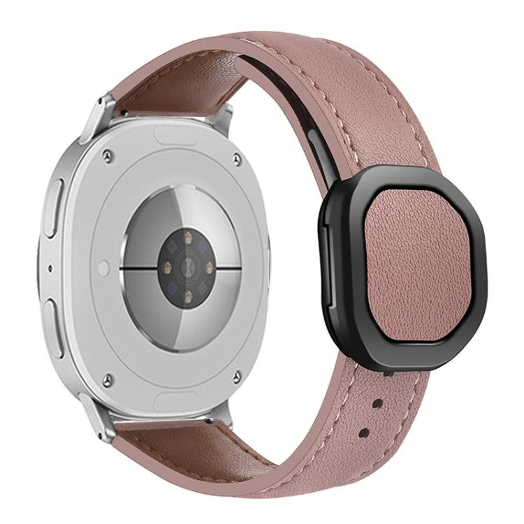 For Samsung Galaxy Watch8 / Watch8 Classic Magnetic Fold Genuine Buckle Leather Watch Band(Bean Paste) - free shipping - PMC TechLife - Order now!