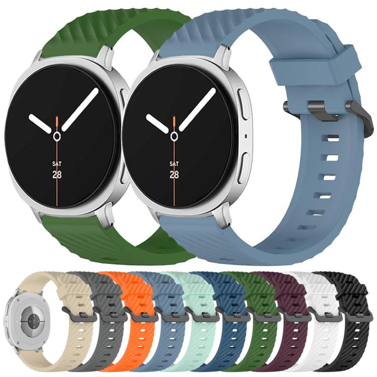 For Samsung Galaxy Watch8 / Watch8 Classic Black Buckle Spruce Silicone Watch Band(Wine Red) - free shipping - PMC TechLife - Order now!