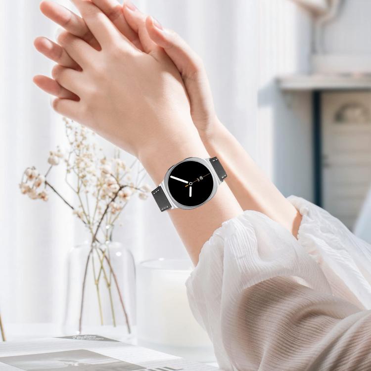 For Samsung Galaxy Watch8 / Watch8 Classic Round Tail Square Buckle Leather Watch Band(Black) - free shipping - PMC TechLife - Order now!