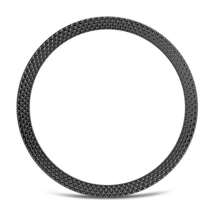 For Samsung Galaxy Watch8 44mm Rhombic Texture Bezel and Wavy Grain Stitched Color Buckle Silicone Watch Band(Black Black) - free shipping - PMC TechLife - Order now!
