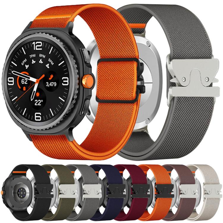 For Samsung Galaxy Watch8 / Watch8 Classic Parachute Buckle Stretch Nylon Watch Band(Wine Red) - free shipping - PMC TechLife - Order now!