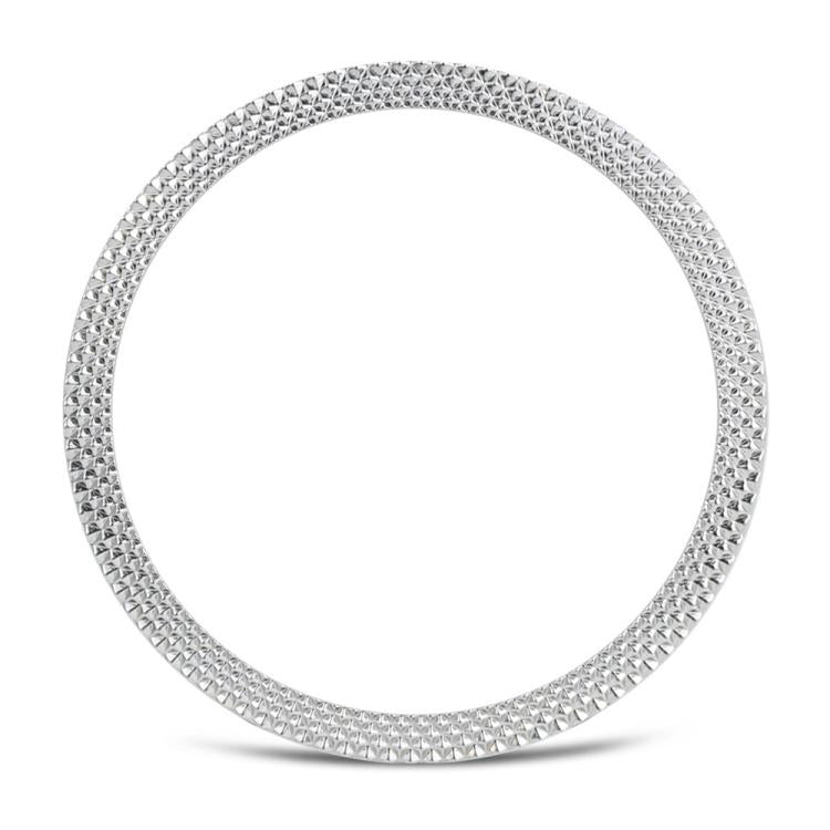 For Samsung Galaxy Watch8 44mm Rhombic Texture Bezel and Black Reverse Buckle Silicone Watch Band(Starlight Silver) - free shipping - PMC TechLife - Order now!