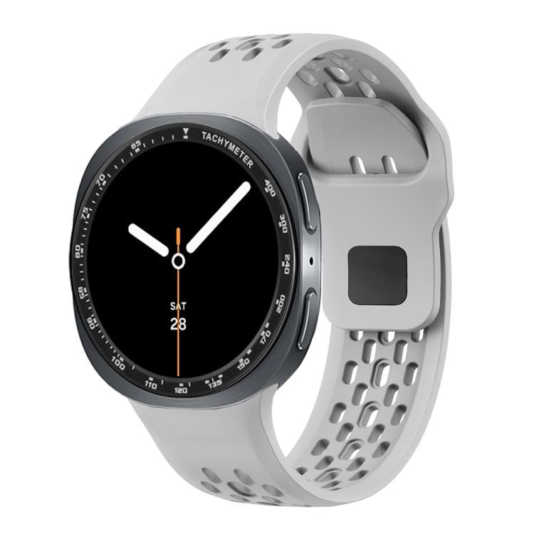 For Samsung Galaxy Watch8 44mm Speed Bezel and Black Reverse Buckle Silicone Watch Band(Gray Black) - free shipping - PMC TechLife - Order now!