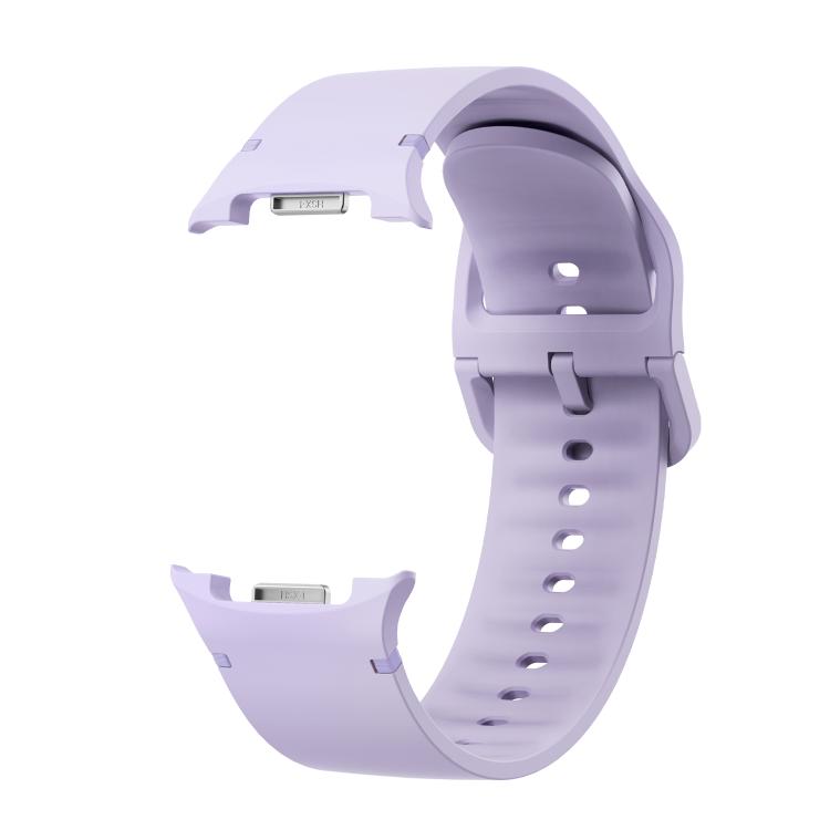 For Samsung Galaxy Watch8 40mm Diamond Bezel and Solid Color Stitched Silicone Watch Band(Official Purple Silver) - free shipping - PMC TechLife - Order now!
