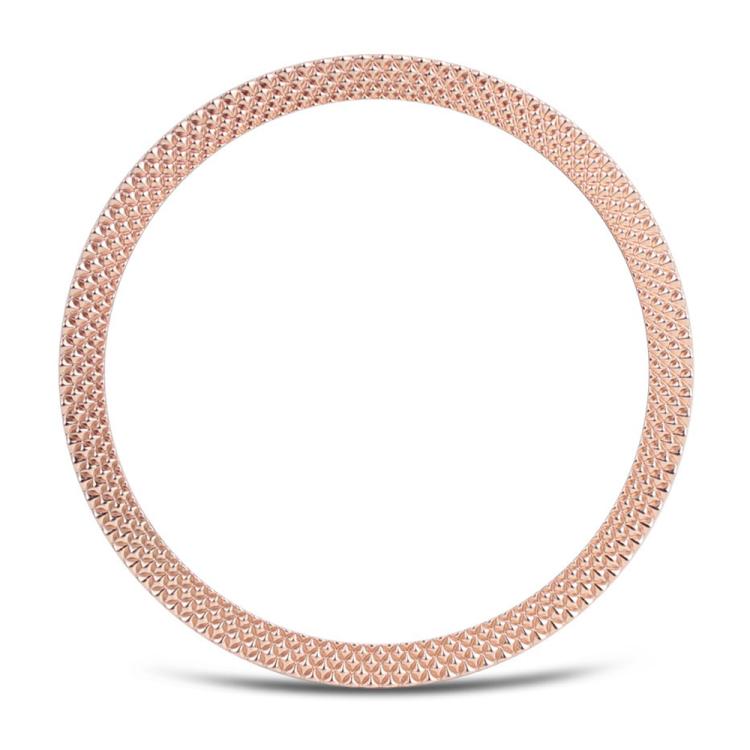 For Samsung Galaxy Watch8 40mm Rhombic Texture Bezel and Solid Color Stitched Silicone Watch Band(Pink Rose Gold) - free shipping - PMC TechLife - Order now!