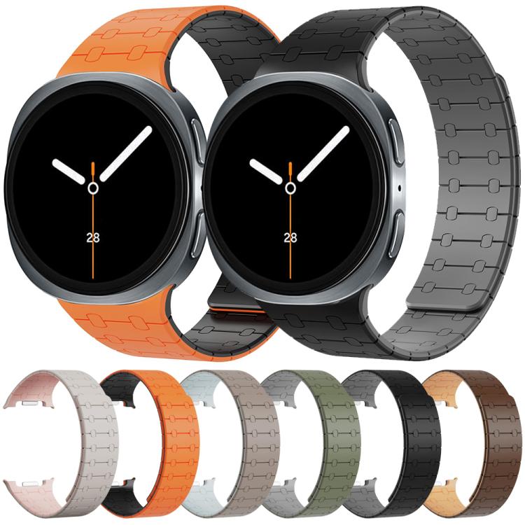 For Samsung Galaxy Watch8 / Watch8 Classic Integrated Magnetic Silicone Watch Band(Green+Gray) - free shipping - PMC TechLife - Order now!