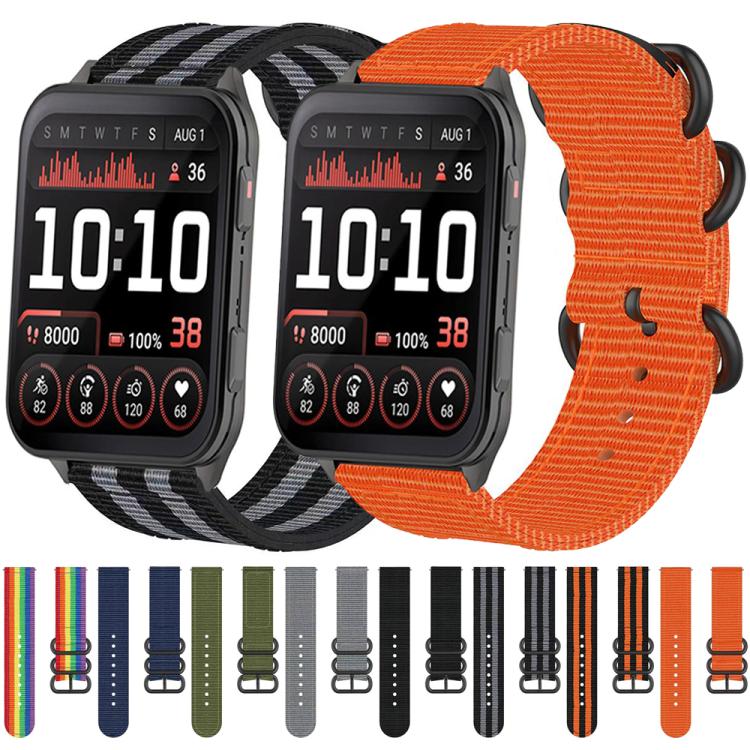 For Garmin Venu X1 Ring Buckle Nylon Canvas Watch Band(Black Gray) - free shipping - PMC TechLife - Order now!