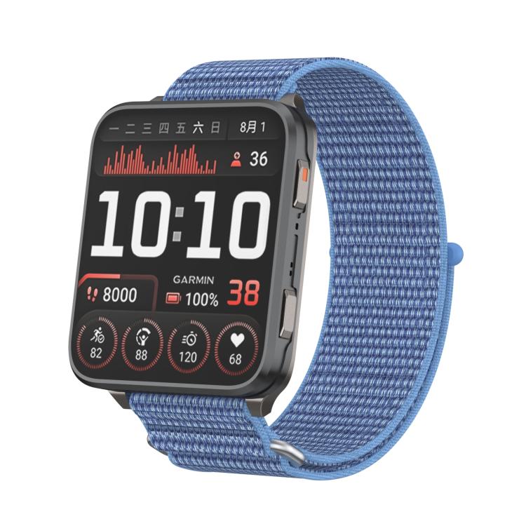 For Garmin Venu X1 Two Section Metal Ring Nylon Hook and Loop Fastener Watch Band(Cape Blue) - free shipping - PMC TechLife - Order now!