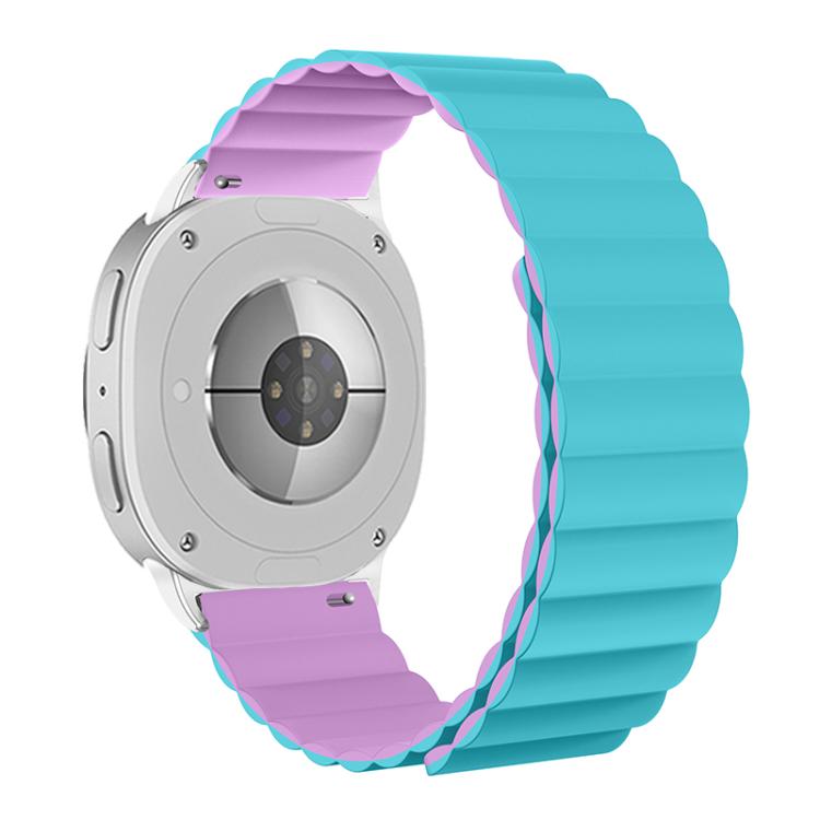 For Samsung Galaxy Watch8 / Watch8 Classic Magnetic Silicone Watch Band(Blue+Purple) - free shipping - PMC TechLife - Order now!