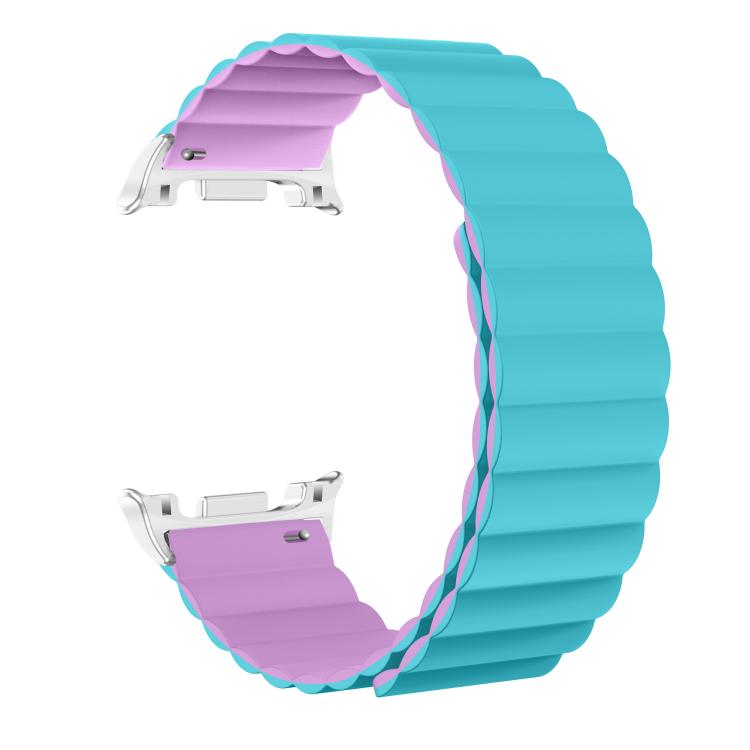 For Samsung Galaxy Watch8 / Watch8 Classic Magnetic Silicone Watch Band(Blue+Purple) - free shipping - PMC TechLife - Order now!