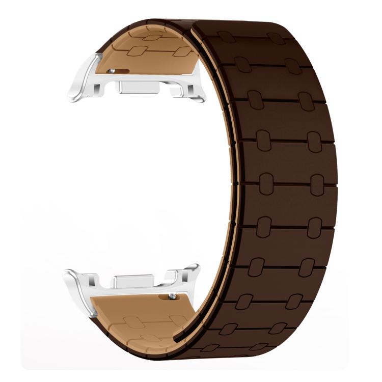 For Samsung Galaxy Watch8 / Watch8 Classic Two Color Loop Magnetic Silicone Watch Band(Dark Brown+Light Brown) - free shipping - PMC TechLife - Order now!